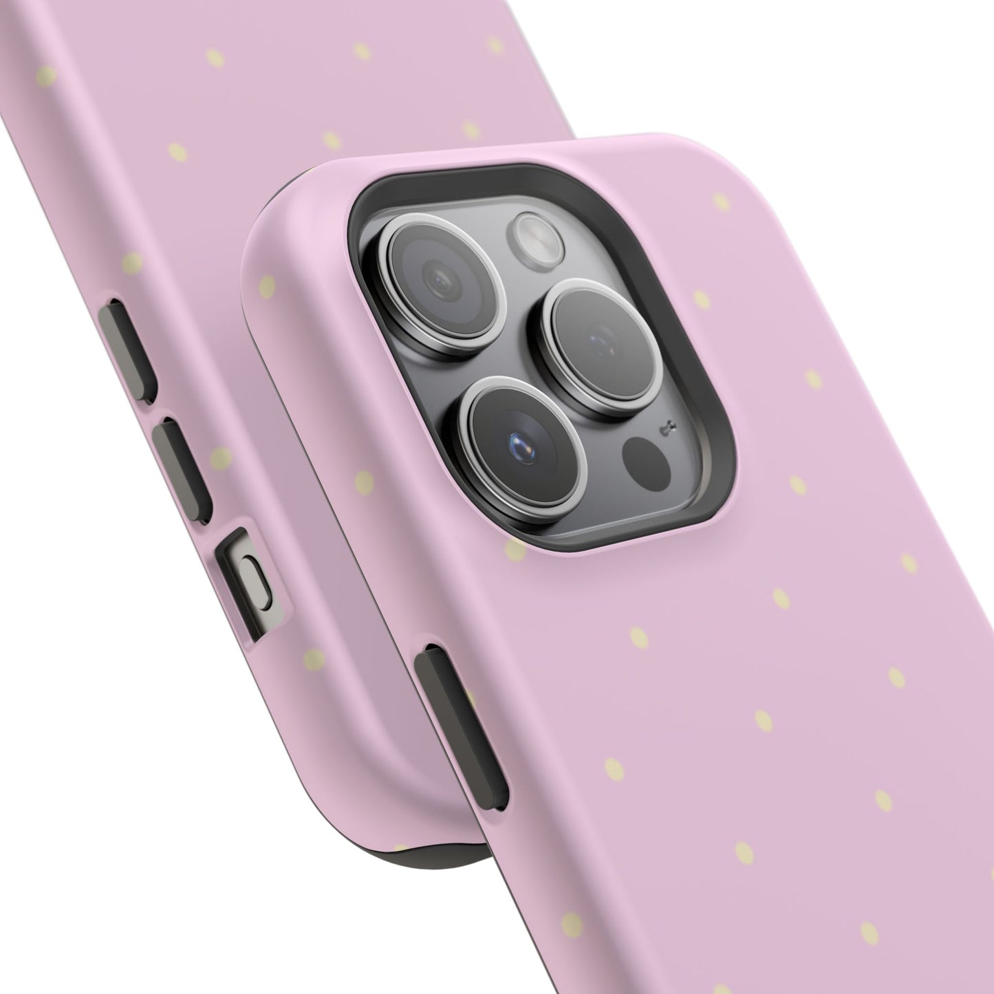 Polka Pop Case in Soft Pink + Butter Yellow