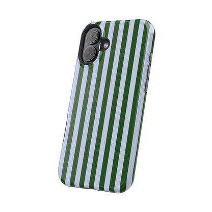 Summer Stripes Case in Forest Green + Baby Blue
