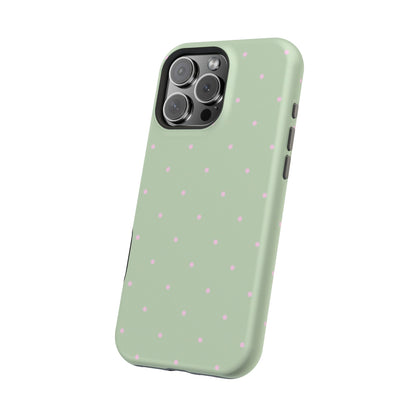 Polka Pop Case in Mint Green + Princess Pink