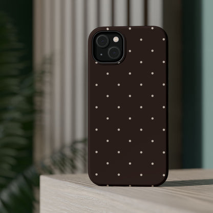 Polka Pop Case in Espresso Brown + Off White