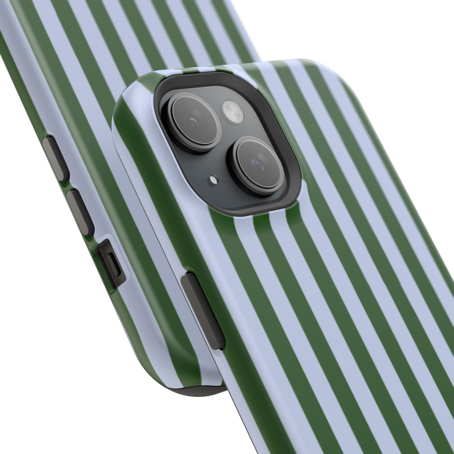 Summer Stripes Case in Forest Green + Baby Blue