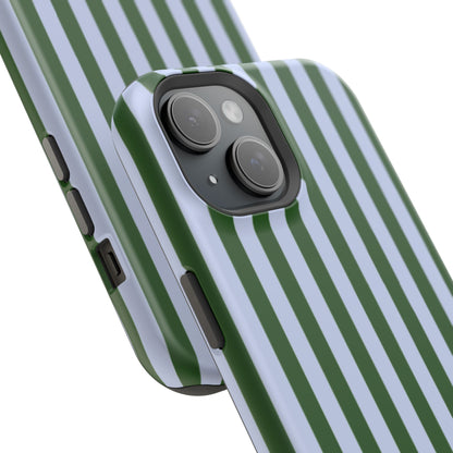 Summer Stripes Case in Forest Green + Baby Blue