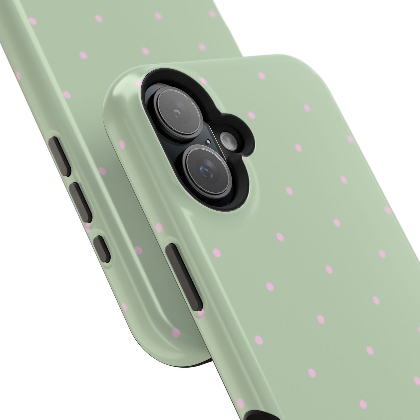 Polka Pop Case in Mint Green + Princess Pink