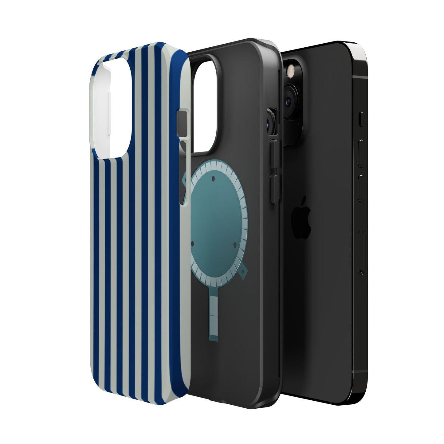 Summer Stripes Case in Dark Blue + Baby Blue