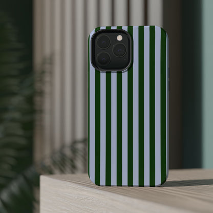 Summer Stripes Case in Forest Green + Baby Blue