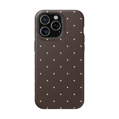 Polka Pop Case in Espresso Brown + Off White