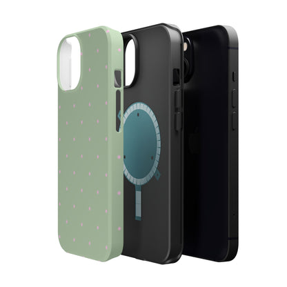 Polka Pop Case in Mint Green + Princess Pink