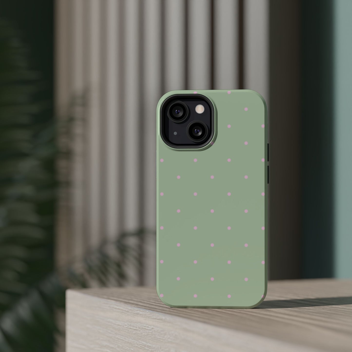 Polka Pop Case in Mint Green + Princess Pink