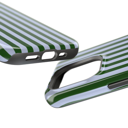Summer Stripes Case in Forest Green + Baby Blue