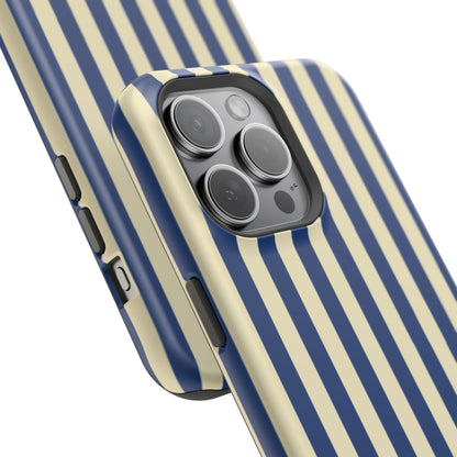 Summer Stripes Case in Butter Yellow + Dark Blue