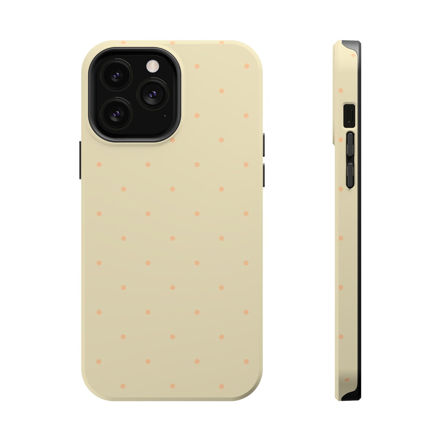 Polka Pop Case in Butter Yellow + Creamy Orange