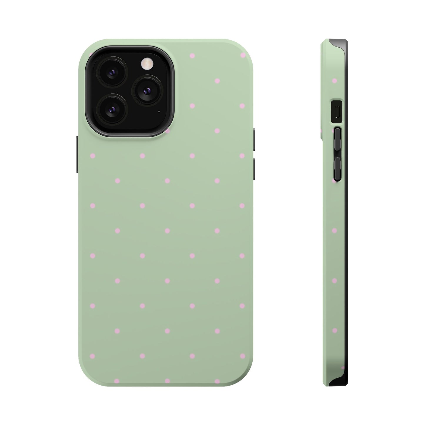 Polka Pop Case in Mint Green + Princess Pink