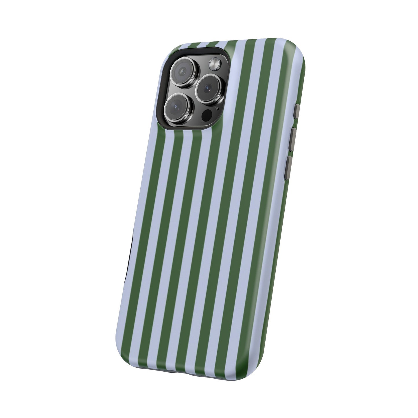 Summer Stripes Case in Forest Green + Baby Blue