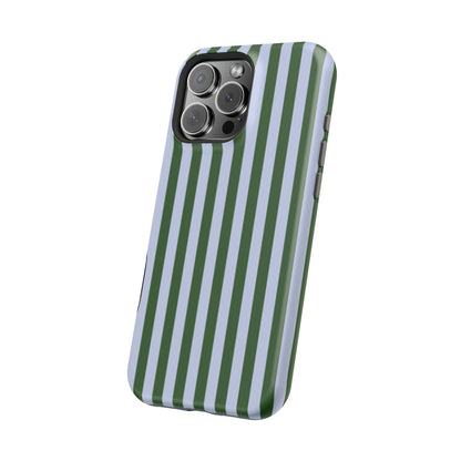 Summer Stripes Case in Forest Green + Baby Blue