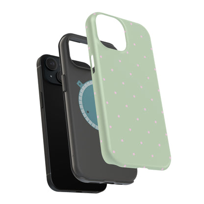 Polka Pop Case in Mint Green + Princess Pink
