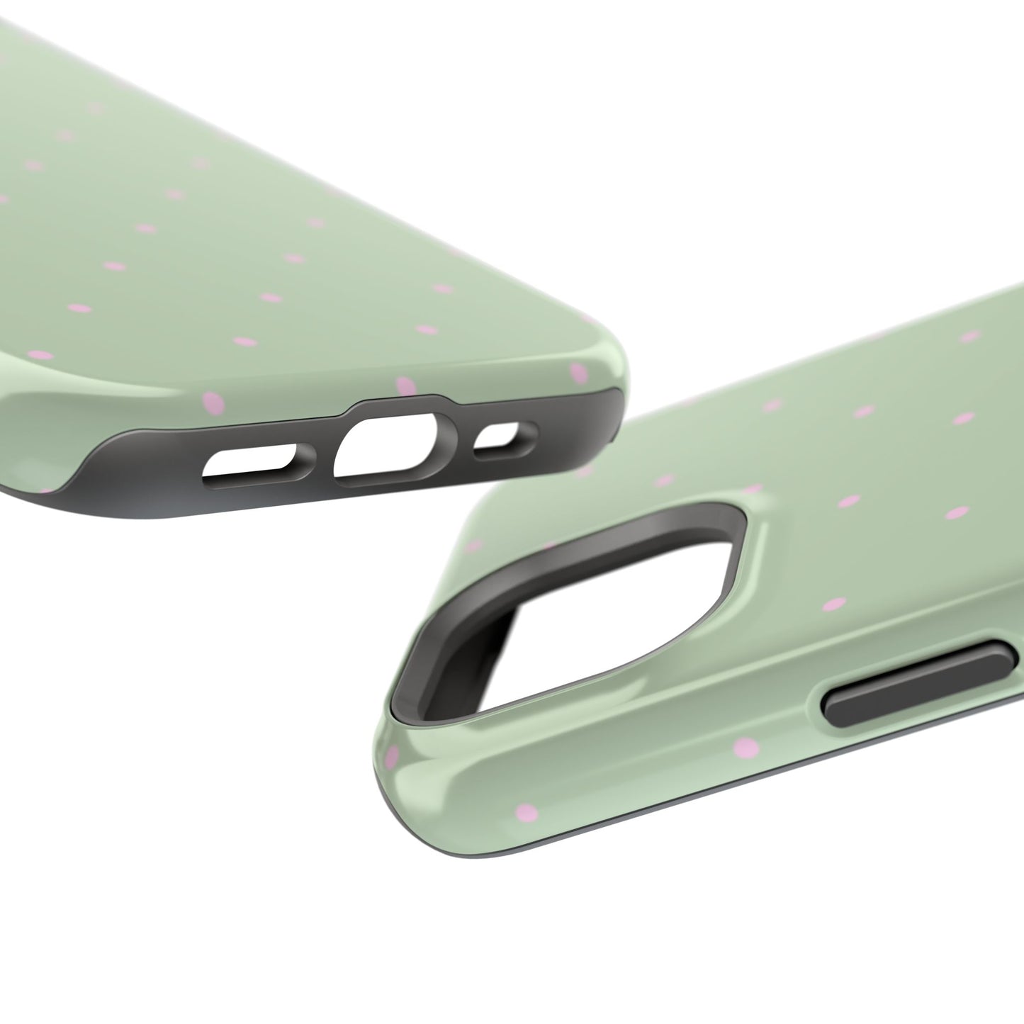 Polka Pop Case in Mint Green + Princess Pink