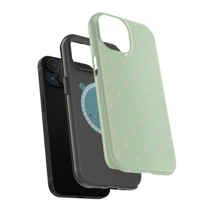 Polka Pop Case in Mint Green + Princess Pink