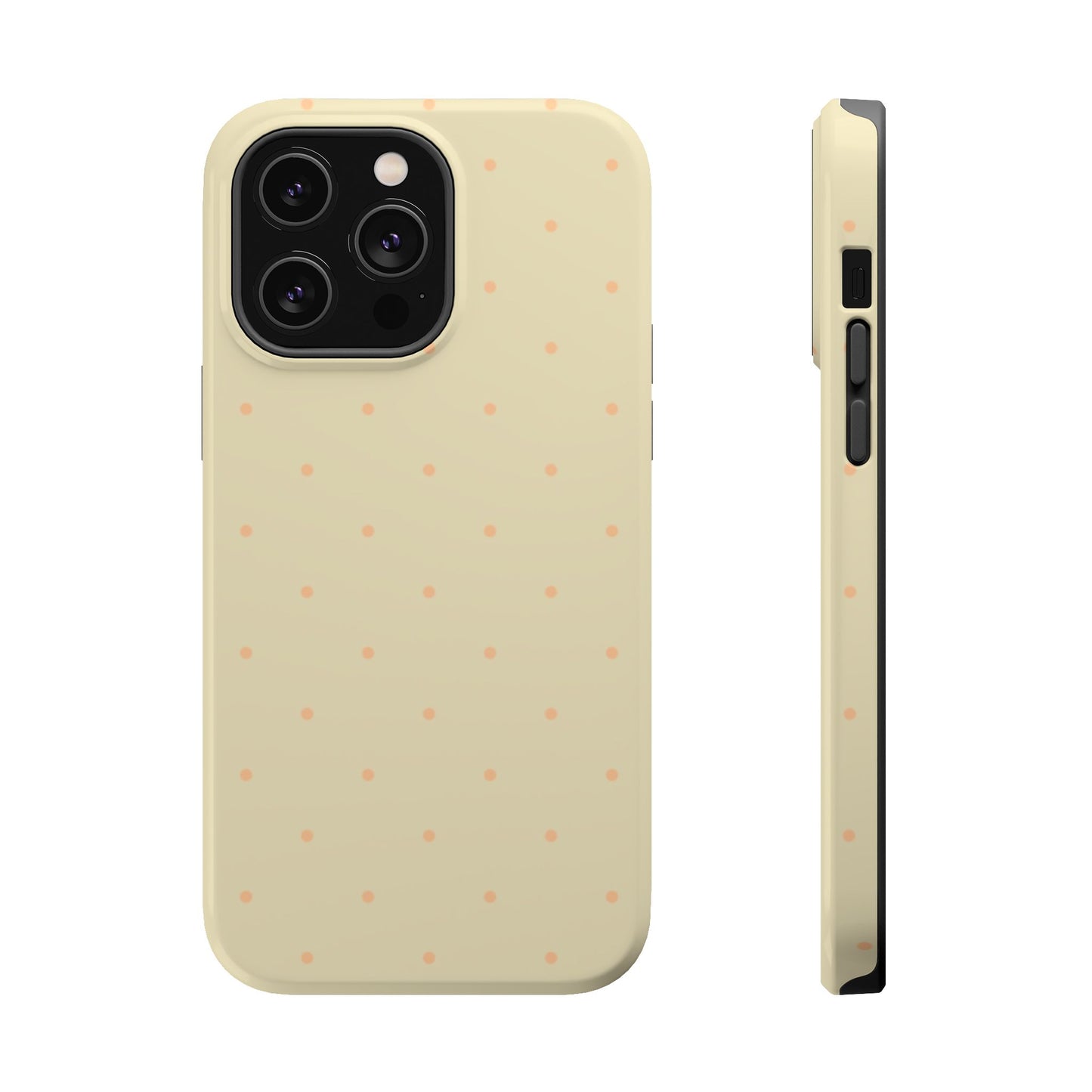 Polka Pop Case in Butter Yellow + Creamy Orange