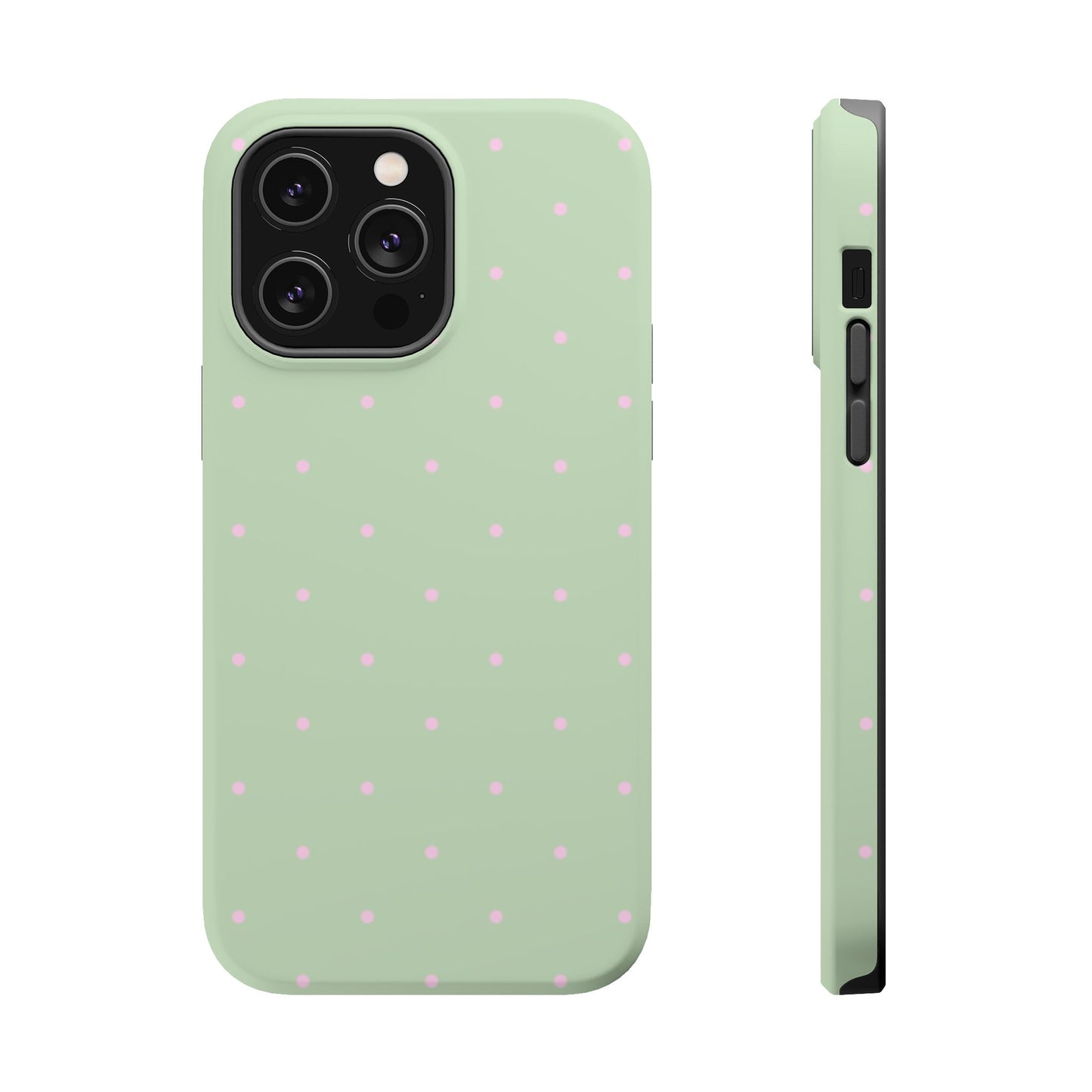 Polka Pop Case in Mint Green + Princess Pink