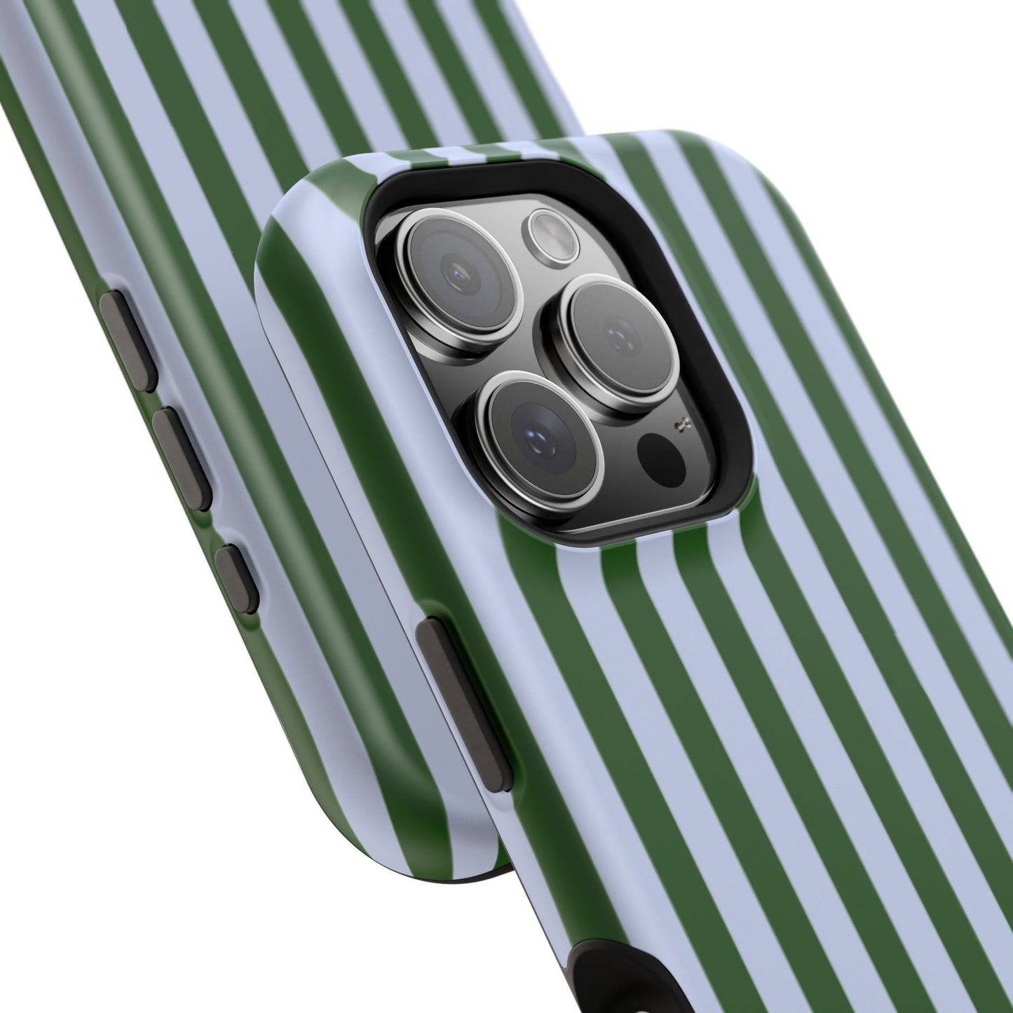 Summer Stripes Case in Forest Green + Baby Blue
