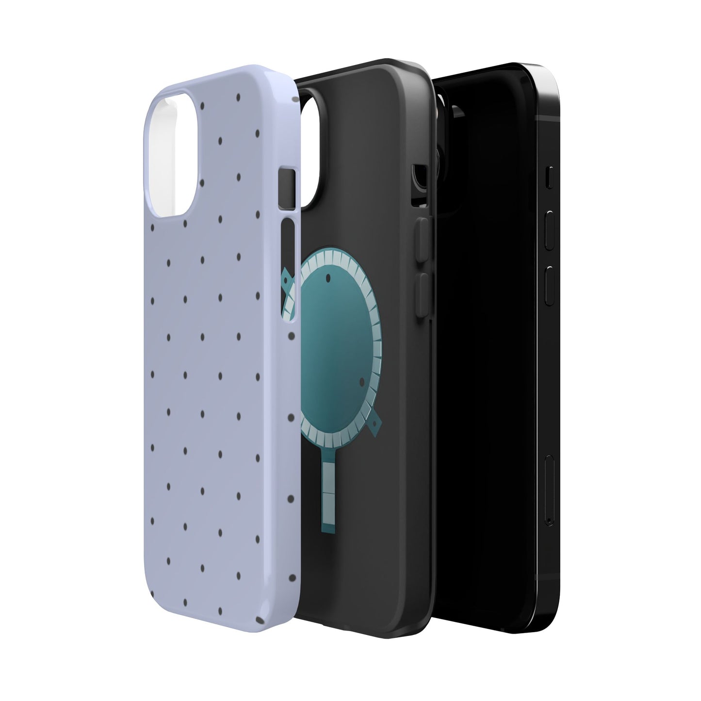 Polka Pop Case in Sabrina Blue + Pastel Black