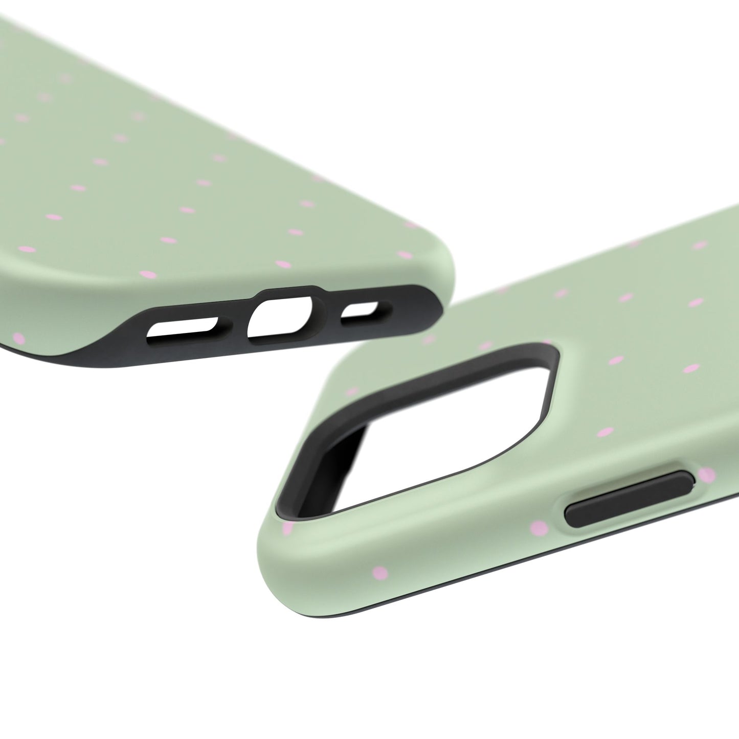 Polka Pop Case in Mint Green + Princess Pink