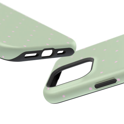 Polka Pop Case in Mint Green + Princess Pink