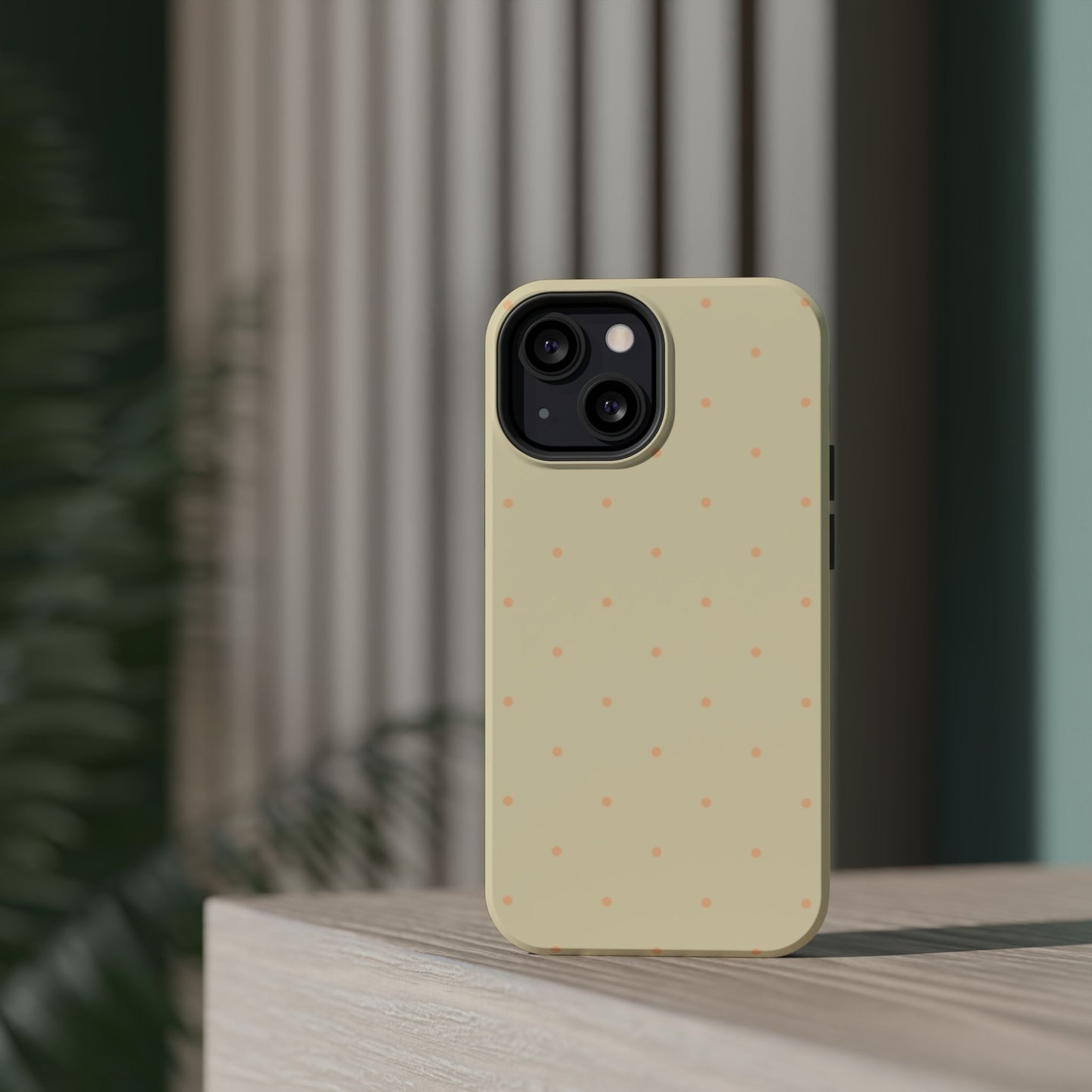 Polka Pop Case in Butter Yellow + Creamy Orange