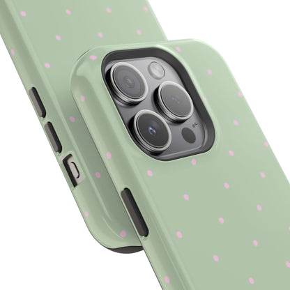 Polka Pop Case in Mint Green + Princess Pink