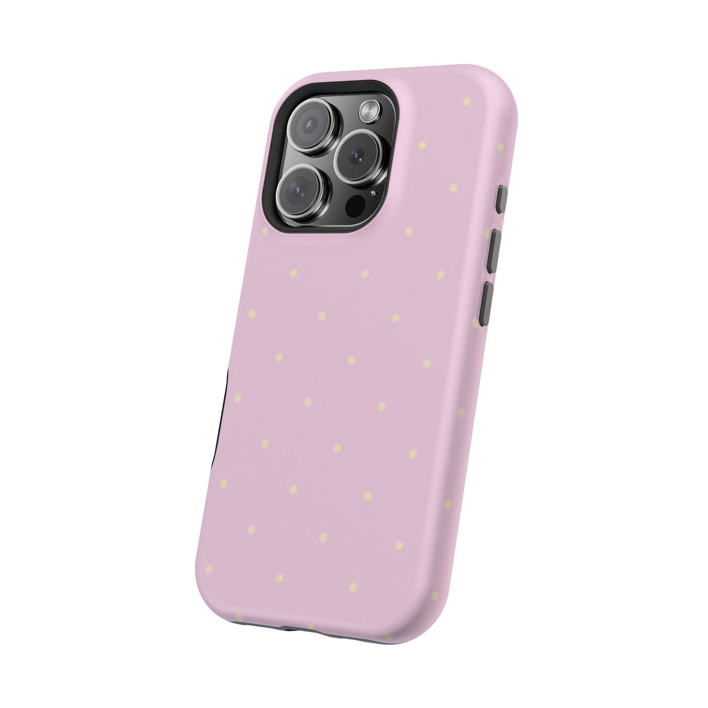 Polka Pop Case in Soft Pink + Butter Yellow