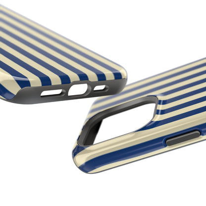 Summer Stripes Case in Butter Yellow + Dark Blue