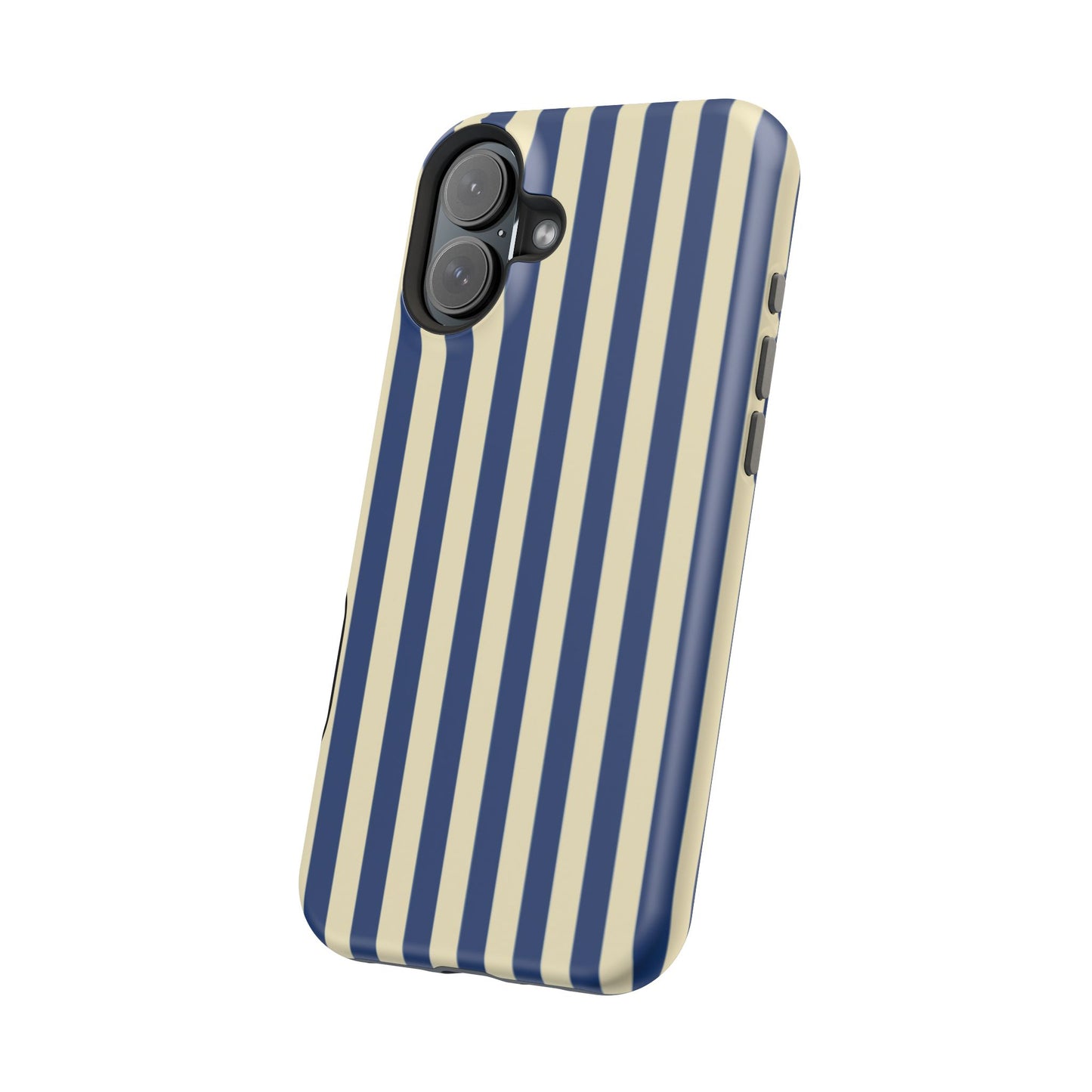 Summer Stripes Case in Butter Yellow + Dark Blue