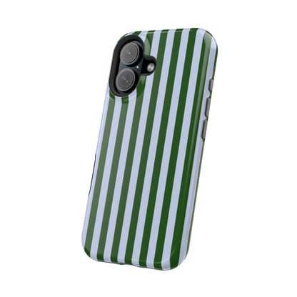 Summer Stripes Case in Forest Green + Baby Blue