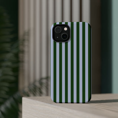 Summer Stripes Case in Forest Green + Baby Blue