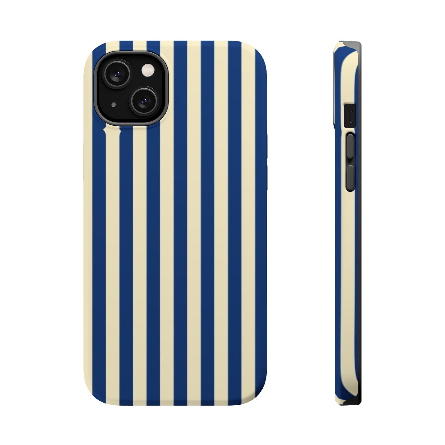 Summer Stripes Case in Butter Yellow + Dark Blue