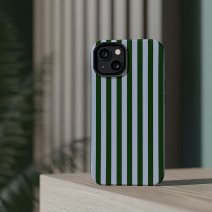 Summer Stripes Case in Forest Green + Baby Blue