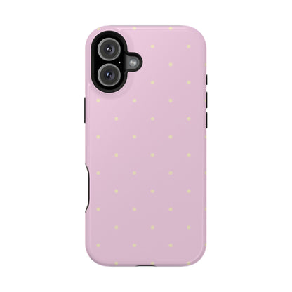 Polka Pop Case in Soft Pink + Butter Yellow