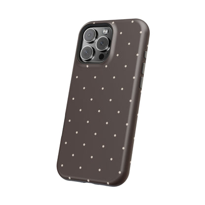 Polka Pop Case in Espresso Brown + Off White