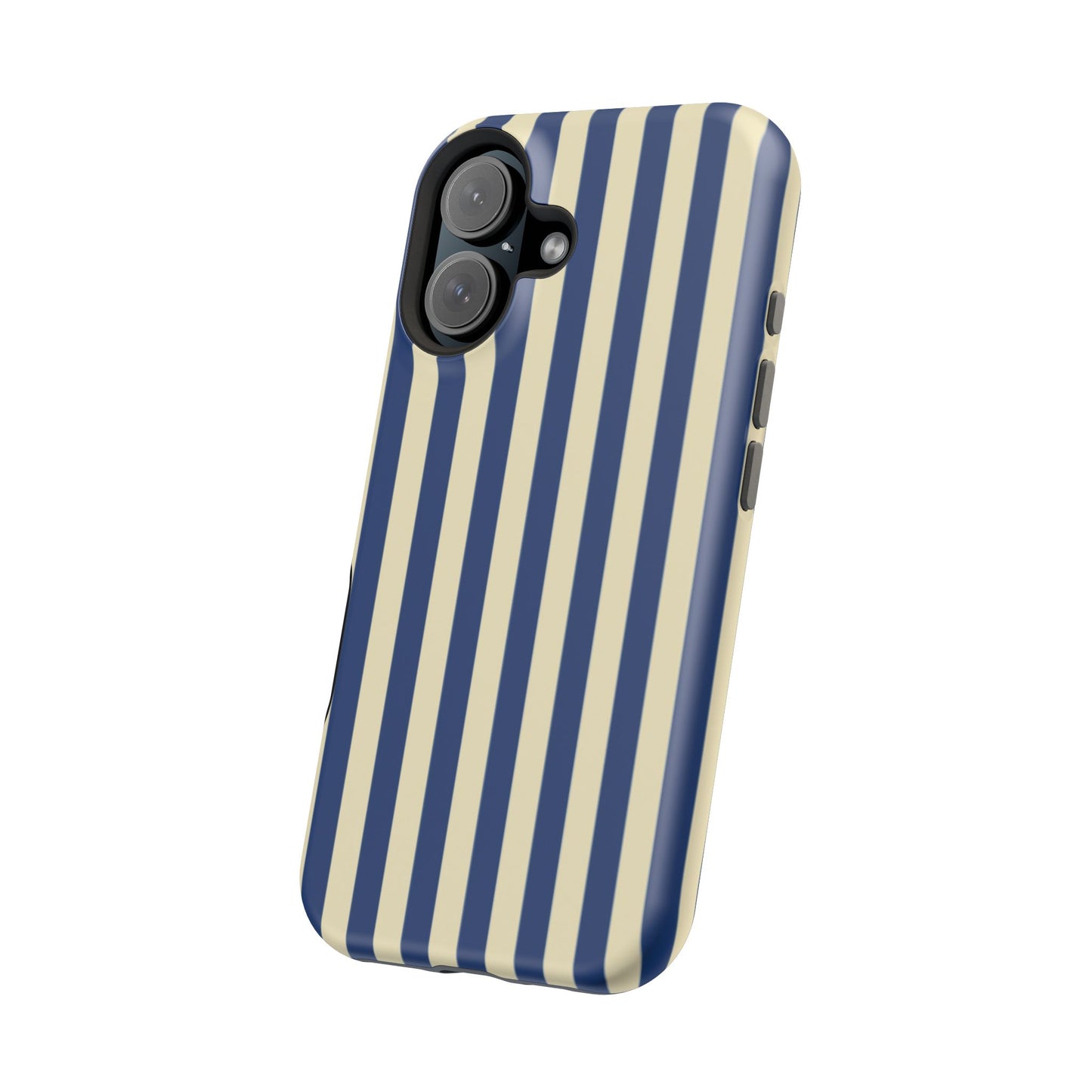 Summer Stripes Case in Butter Yellow + Dark Blue