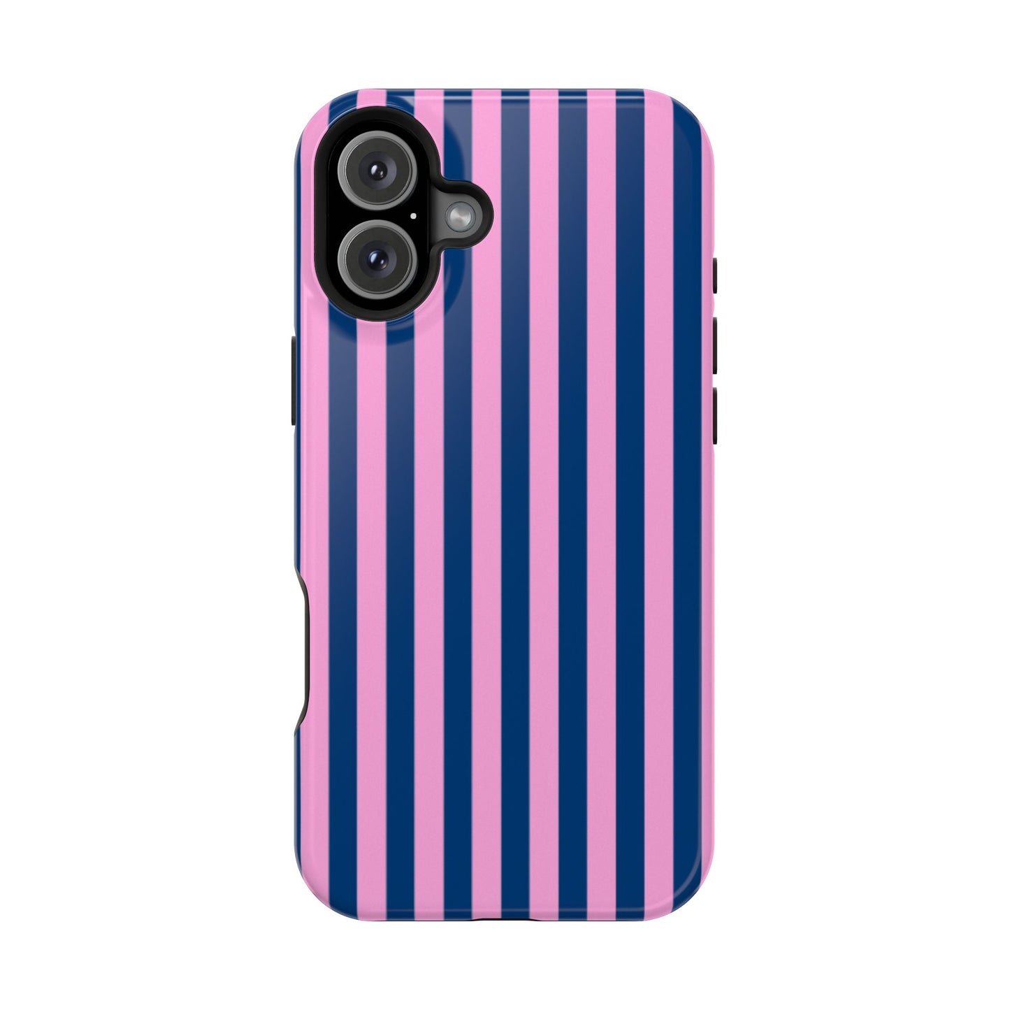 Summer Stripes Case in Dark Blue + Poppy Pink