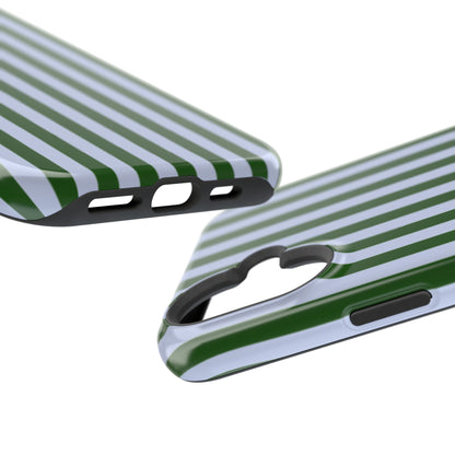 Summer Stripes Case in Forest Green + Baby Blue