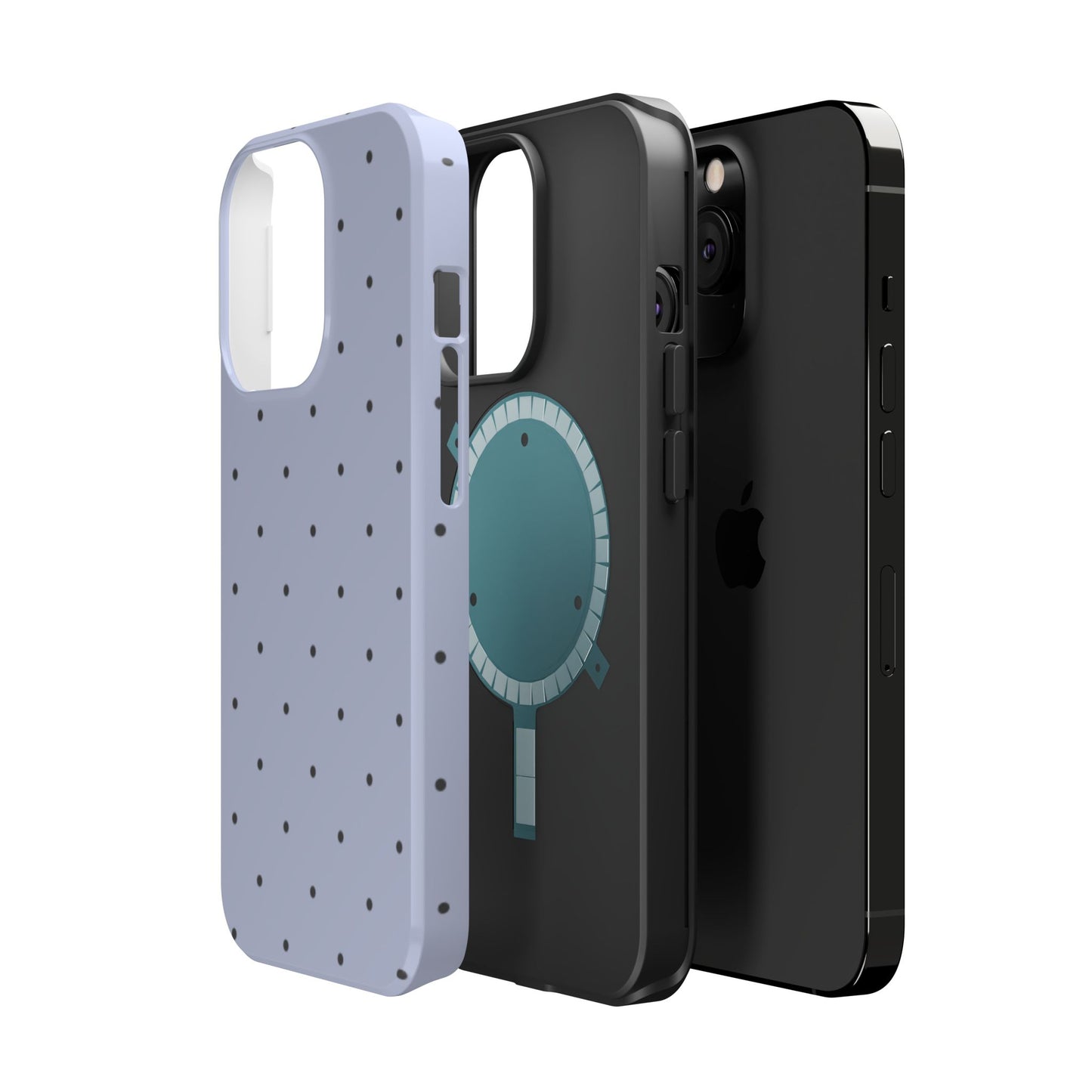 Polka Pop Case in Sabrina Blue + Pastel Black