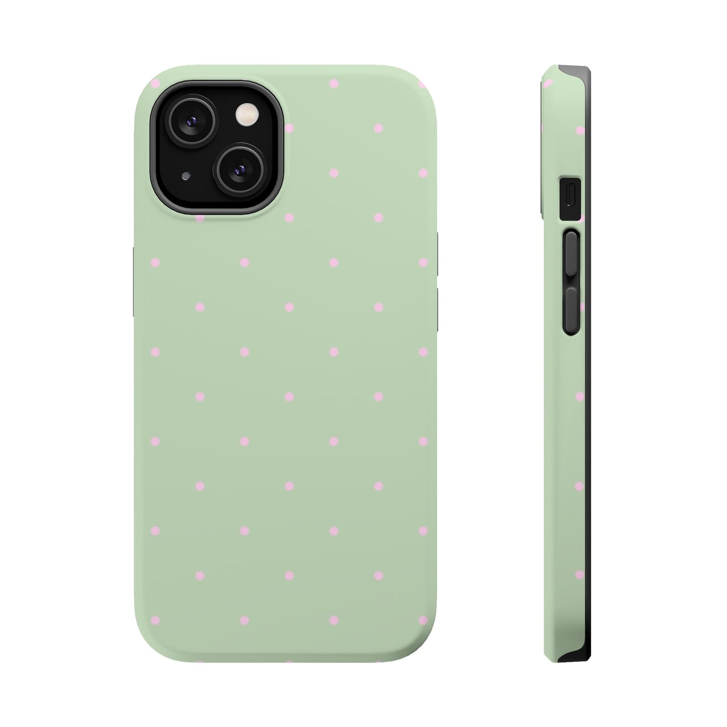 Polka Pop Case in Mint Green + Princess Pink