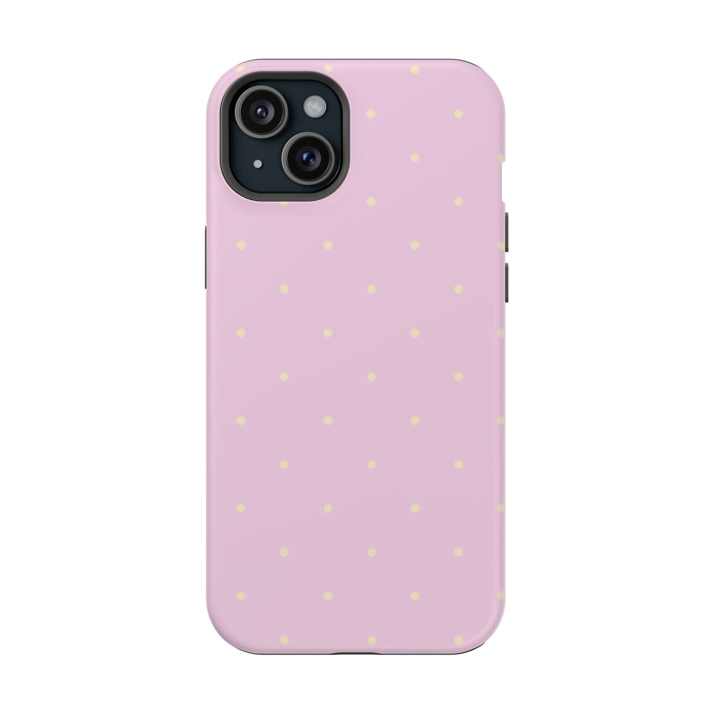 Polka Pop Case in Soft Pink + Butter Yellow