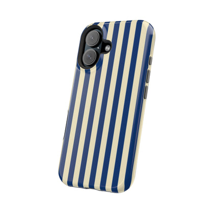 Summer Stripes Case in Butter Yellow + Dark Blue
