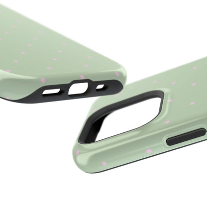 Polka Pop Case in Mint Green + Princess Pink