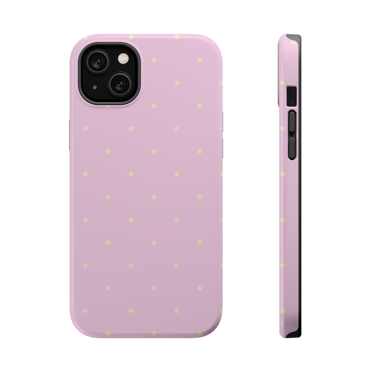 Polka Pop Case in Soft Pink + Butter Yellow