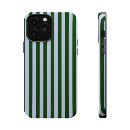 Summer Stripes Case in Forest Green + Baby Blue