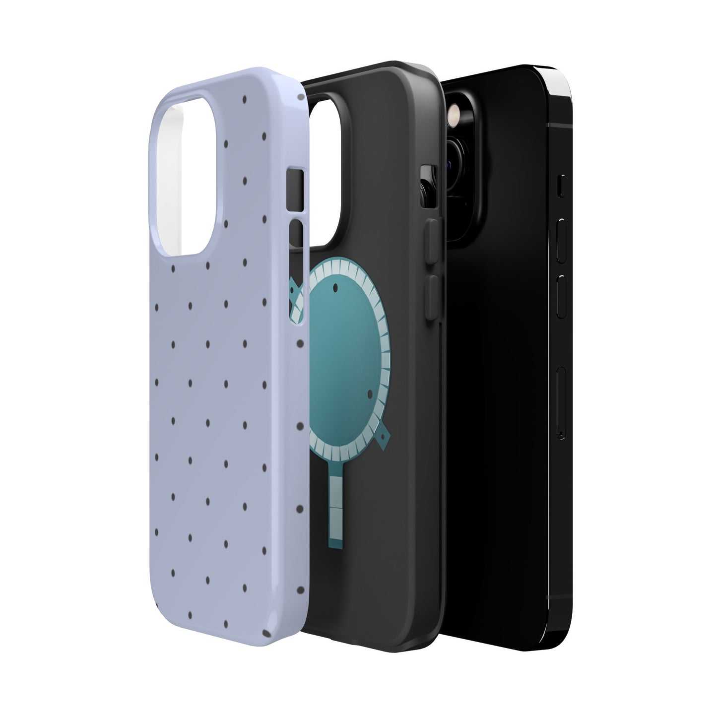 Polka Pop Case in Sabrina Blue + Pastel Black