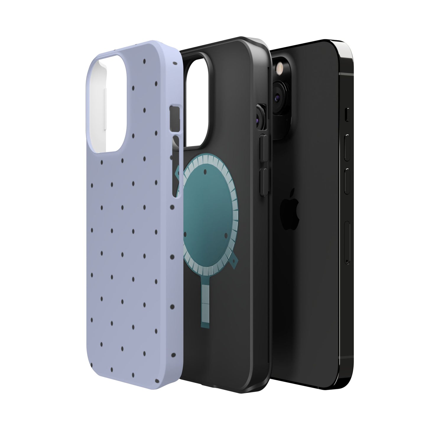 Polka Pop Case in Sabrina Blue + Pastel Black